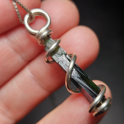 Vivianite Crystal Pendant, High Quality Terminated Specimen