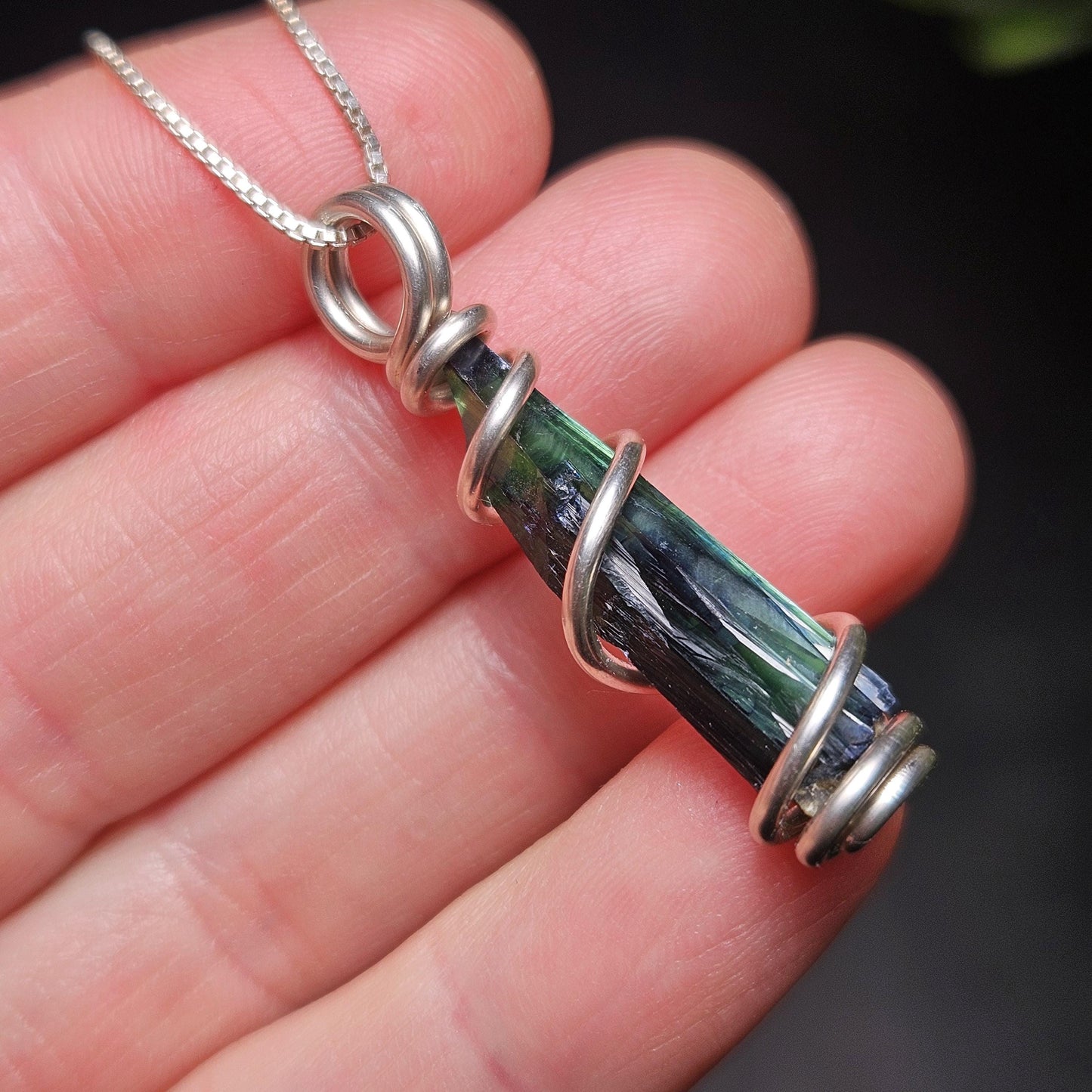 Vivianite Crystal Pendant, High Quality Terminated Specimen