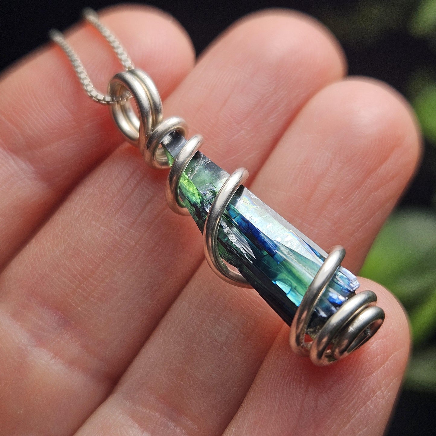 Vivianite Crystal Pendant, High Quality Terminated Specimen
