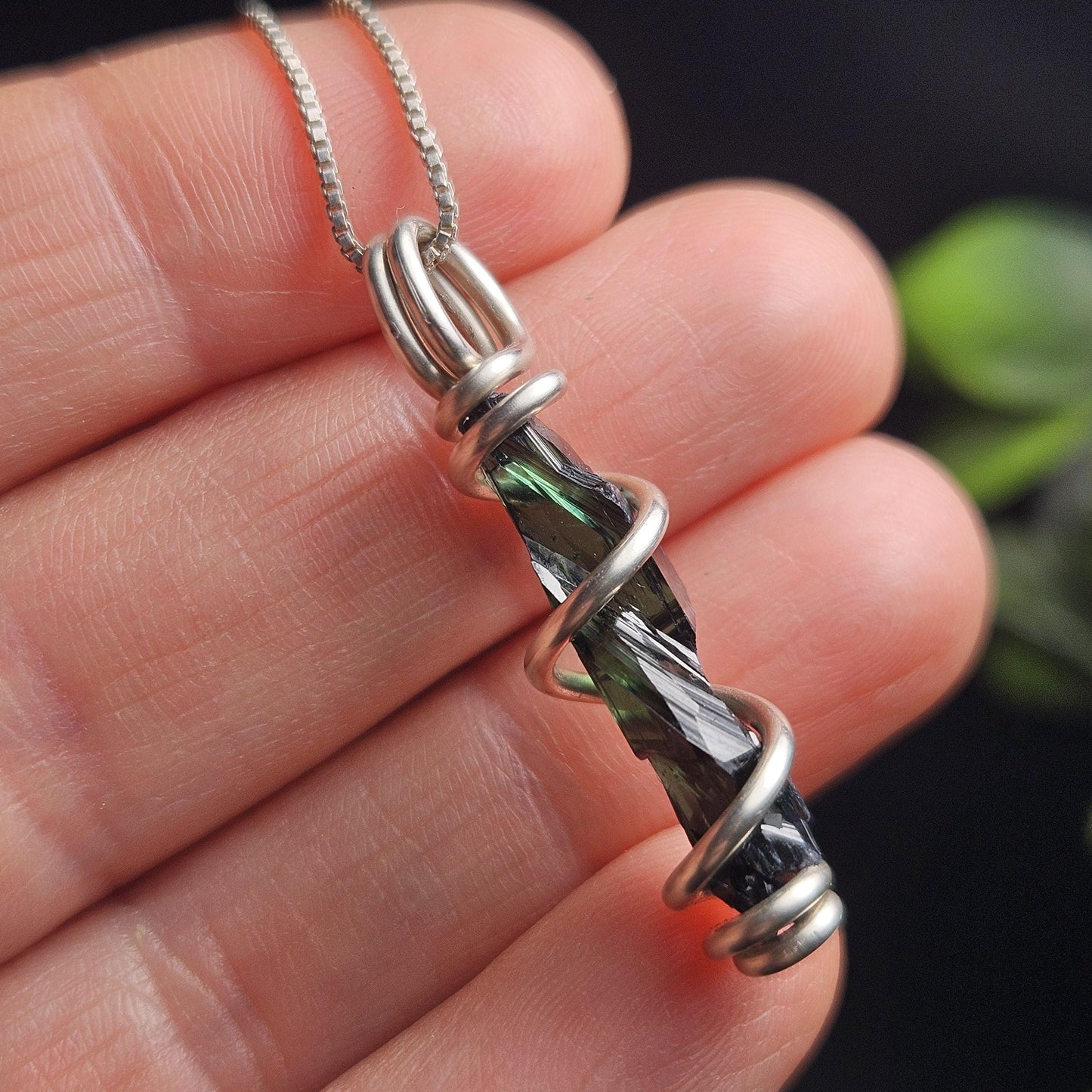 Vivianite Crystal Pendant, High Quality Terminated Specimen