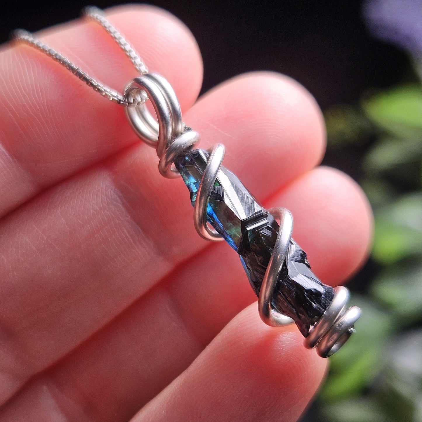 Vivianite Crystal Pendant, High Quality Terminated Specimen