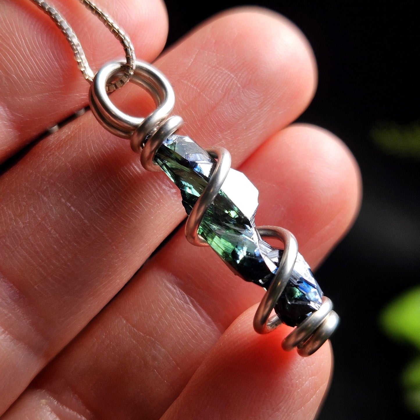 Vivianite Crystal Pendant, High Quality Terminated Specimen