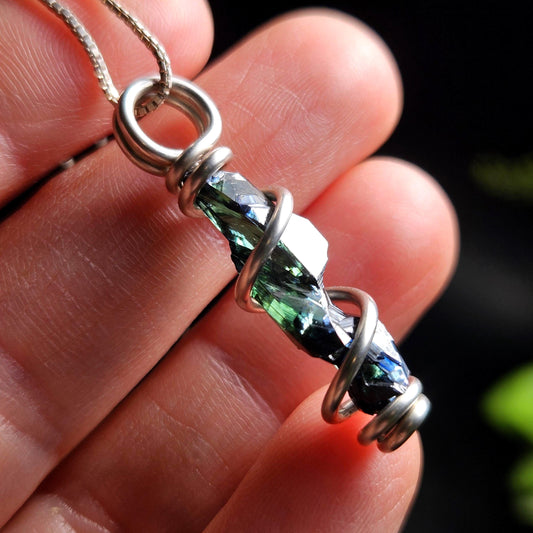 Vivianite Crystal Pendant, High Quality Terminated Specimen