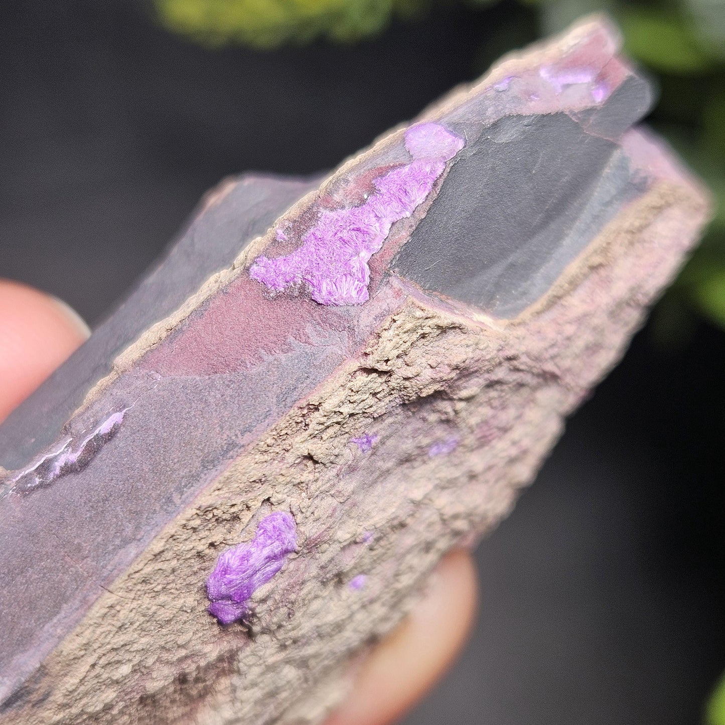Fibrous Sugilite Specimen 75.95g, Raw South African Sugilite Crystal