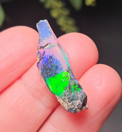 Dendritic Rainbow Opal Crystal 1.24g