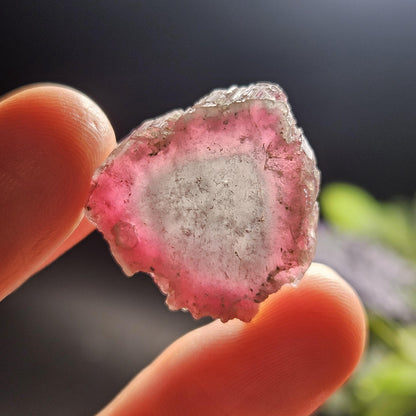 Purple & Pink Tourmaline Slice 5.40g, Watermelon Tourmaline Crystal – Polished Tourmaline Slice