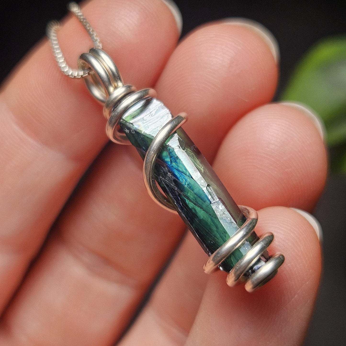 Vivianite Crystal Pendant, High Quality Terminated Specimen
