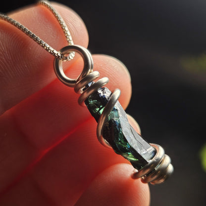 Vivianite Crystal Pendant, High Quality Terminated Specimen