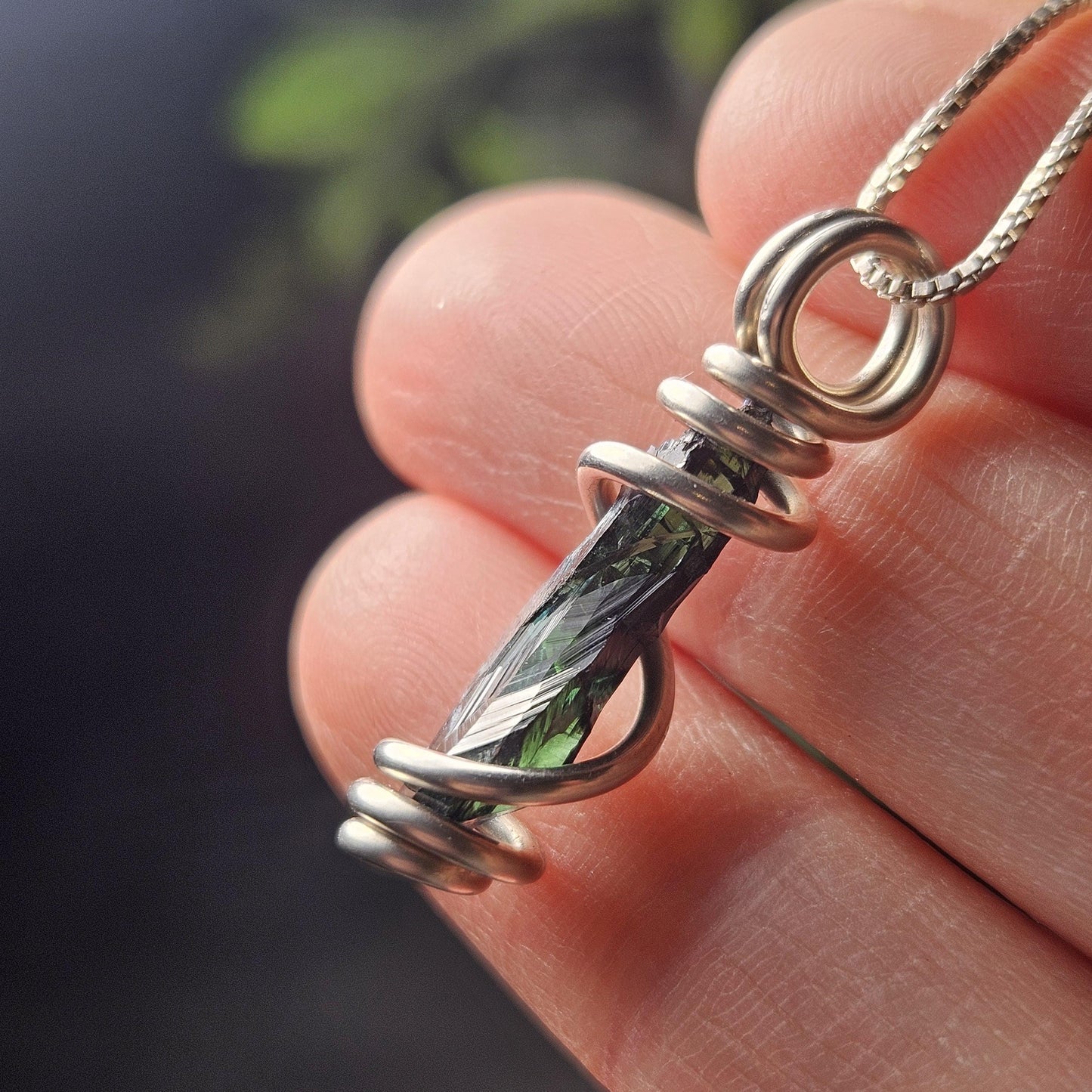 Vivianite Crystal Pendant, High Quality Terminated Specimen