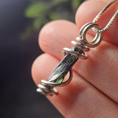 Vivianite Crystal Pendant, High Quality Terminated Specimen