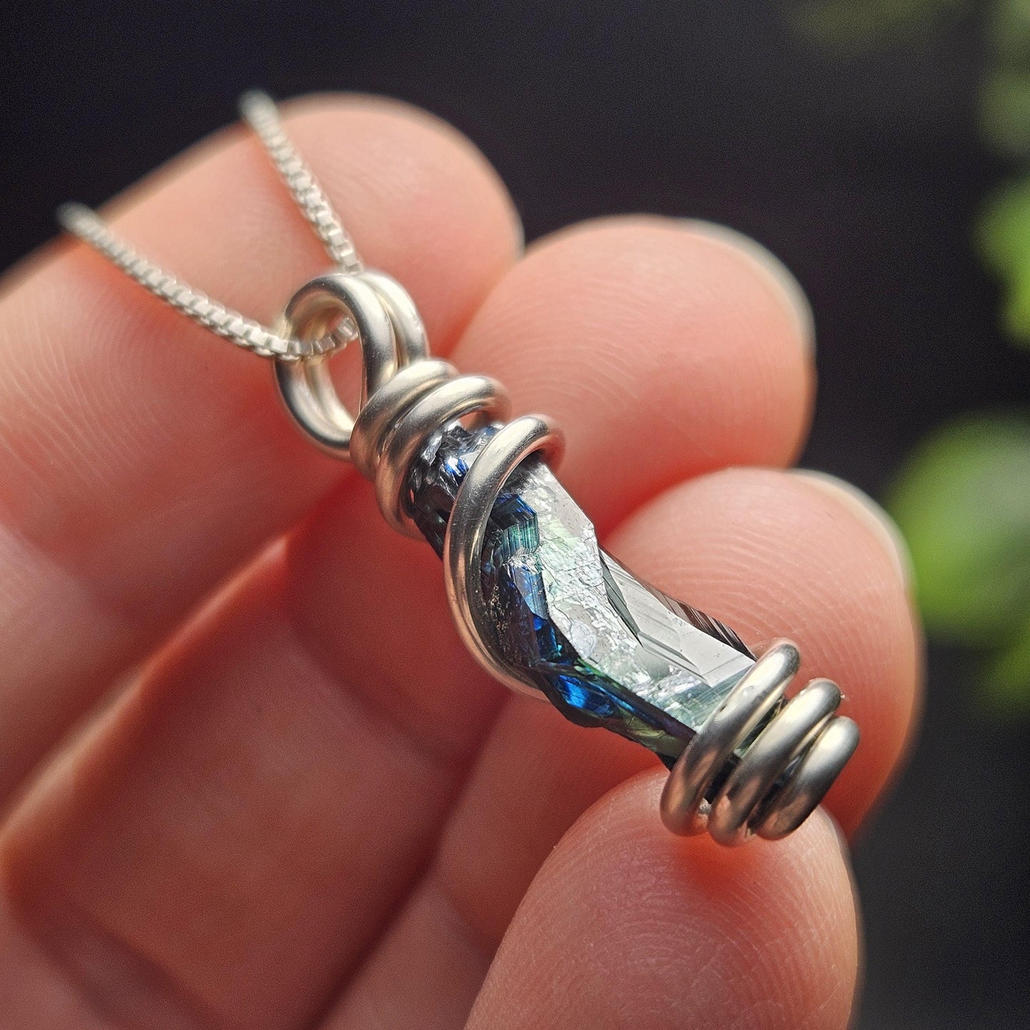 Vivianite Crystal Pendant, High Quality Terminated Specimen