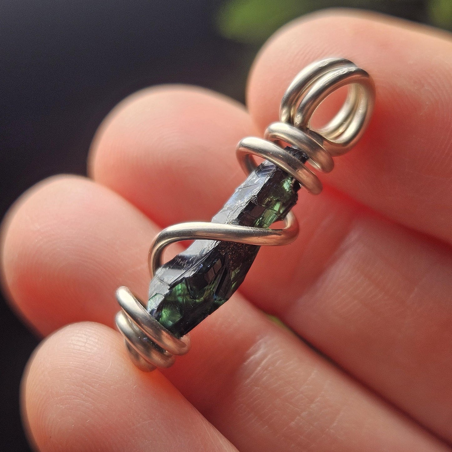 Vivianite Crystal Pendant, High Quality Terminated Specimen