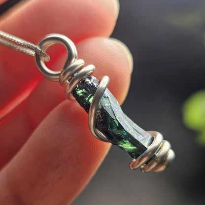 Vivianite Crystal Pendant, High Quality Terminated Specimen