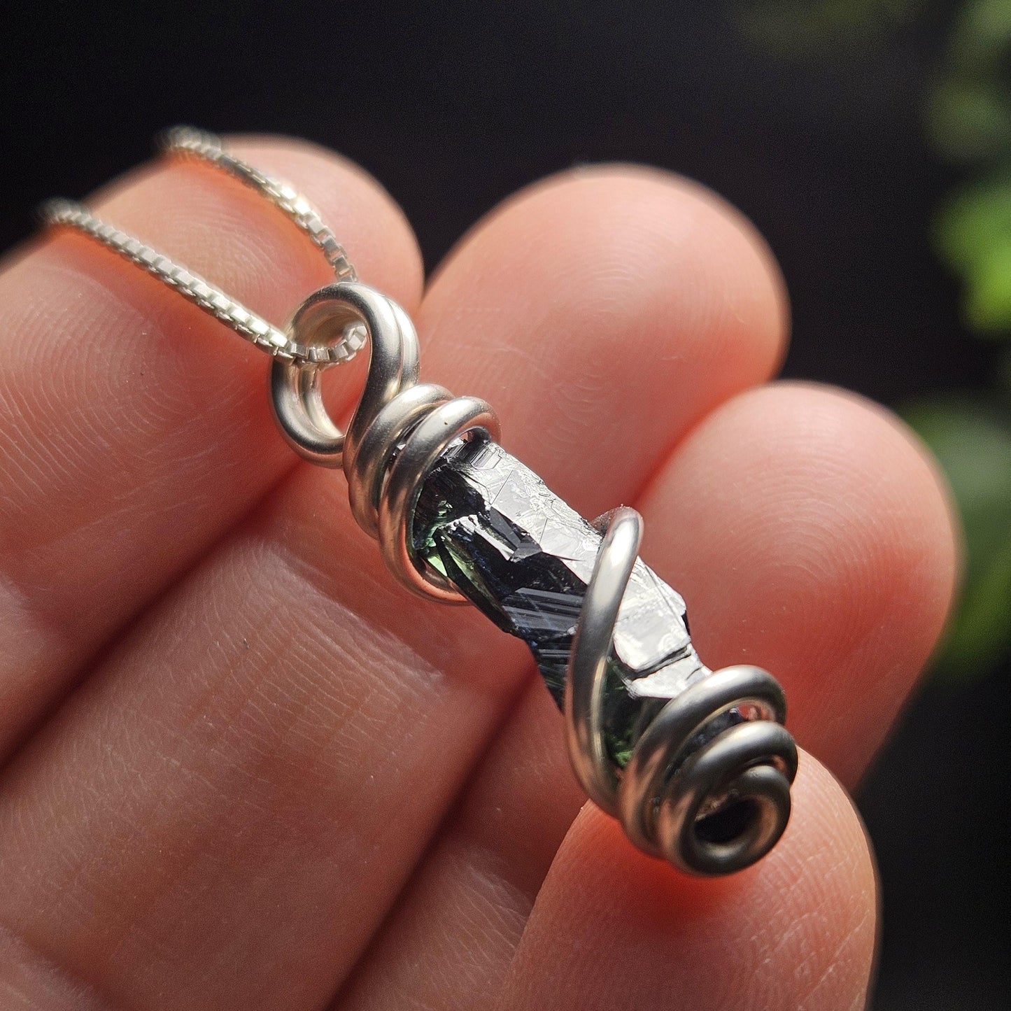 Vivianite Crystal Pendant, High Quality Terminated Specimen