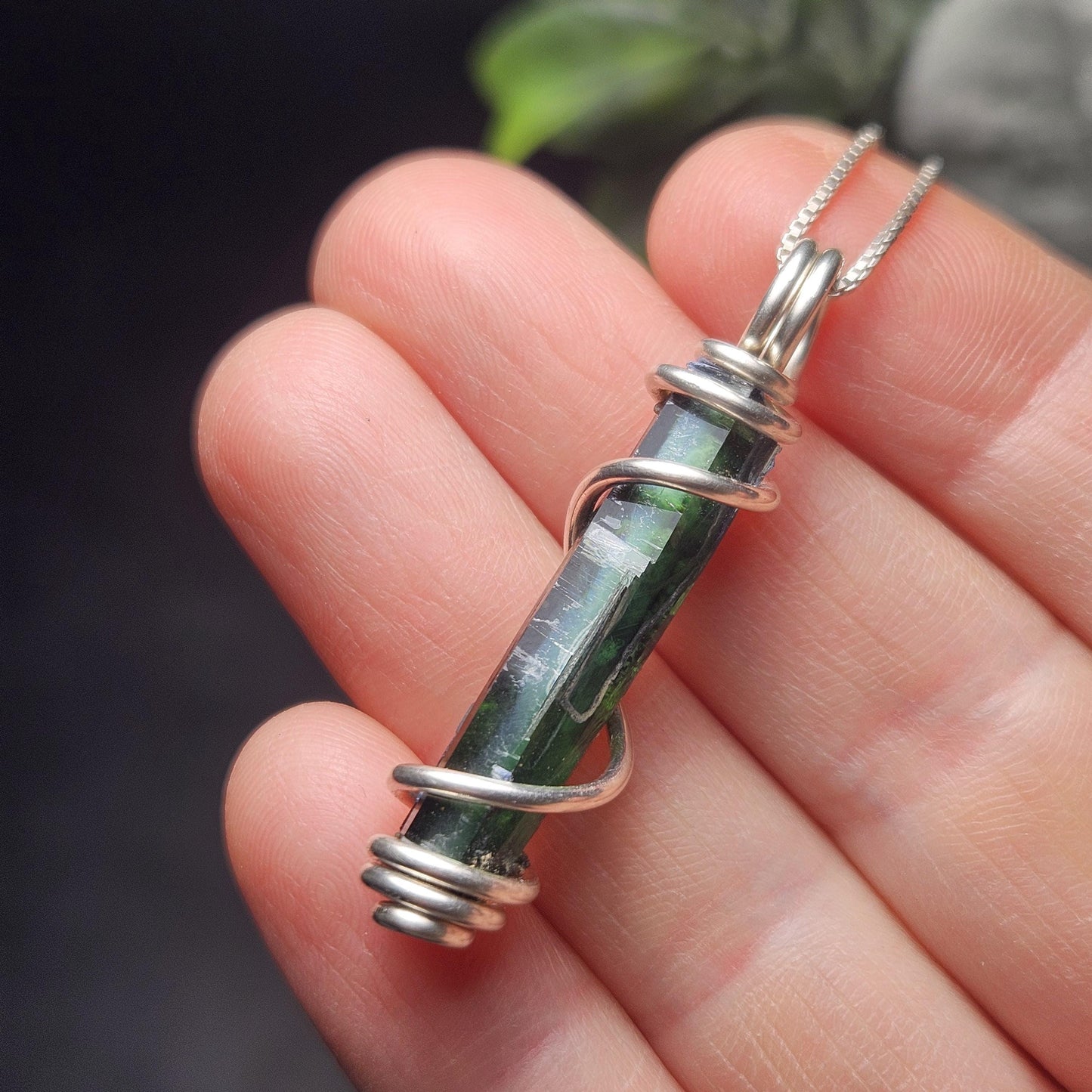 Vivianite Crystal Pendant, High Quality Terminated Specimen