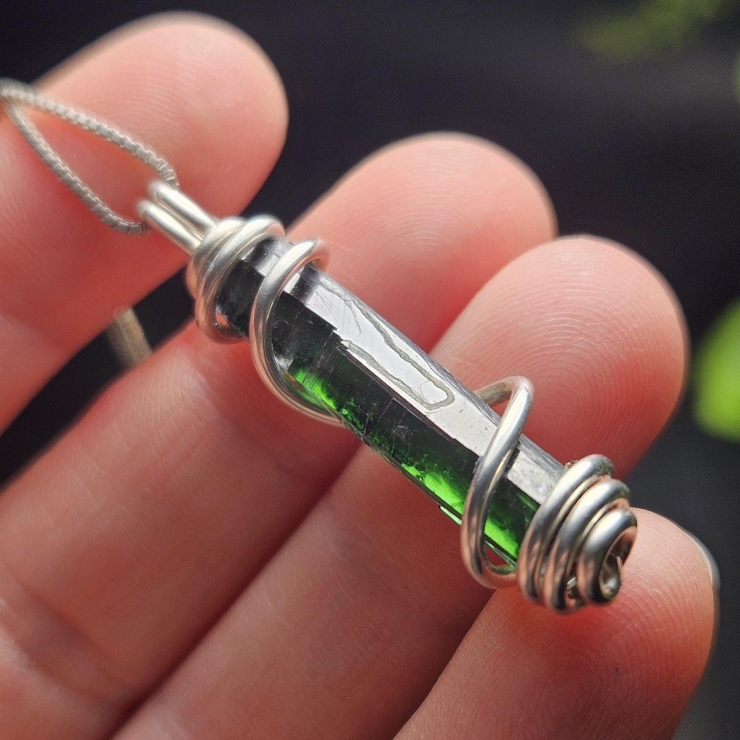Vivianite Crystal Pendant, High Quality Terminated Specimen