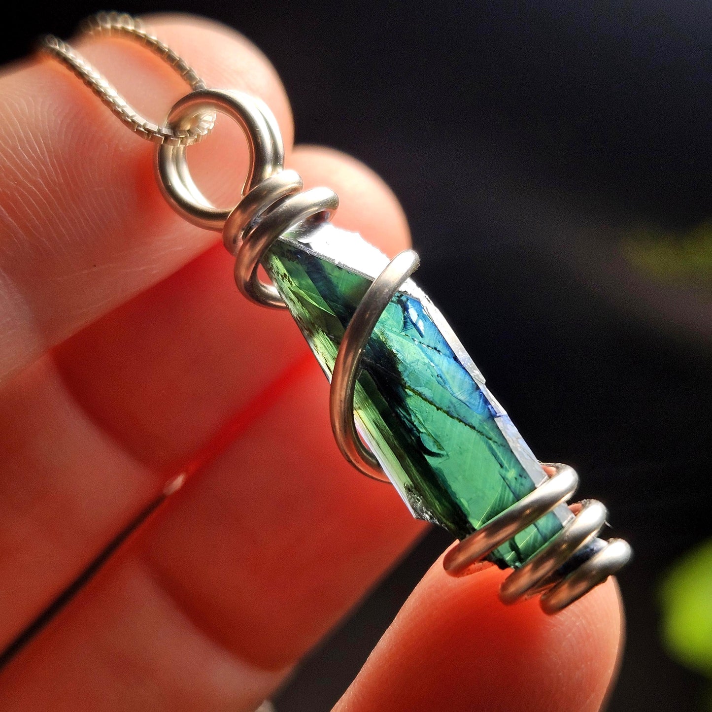 Vivianite Crystal Pendant, High Quality Terminated Specimen