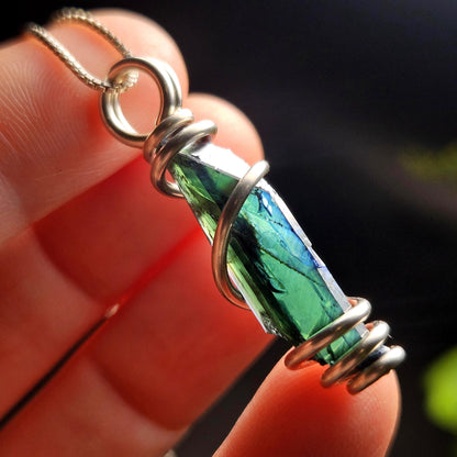 Vivianite Crystal Pendant, High Quality Terminated Specimen