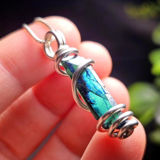 Vivianite Crystal Pendant, High Quality Terminated Specimen
