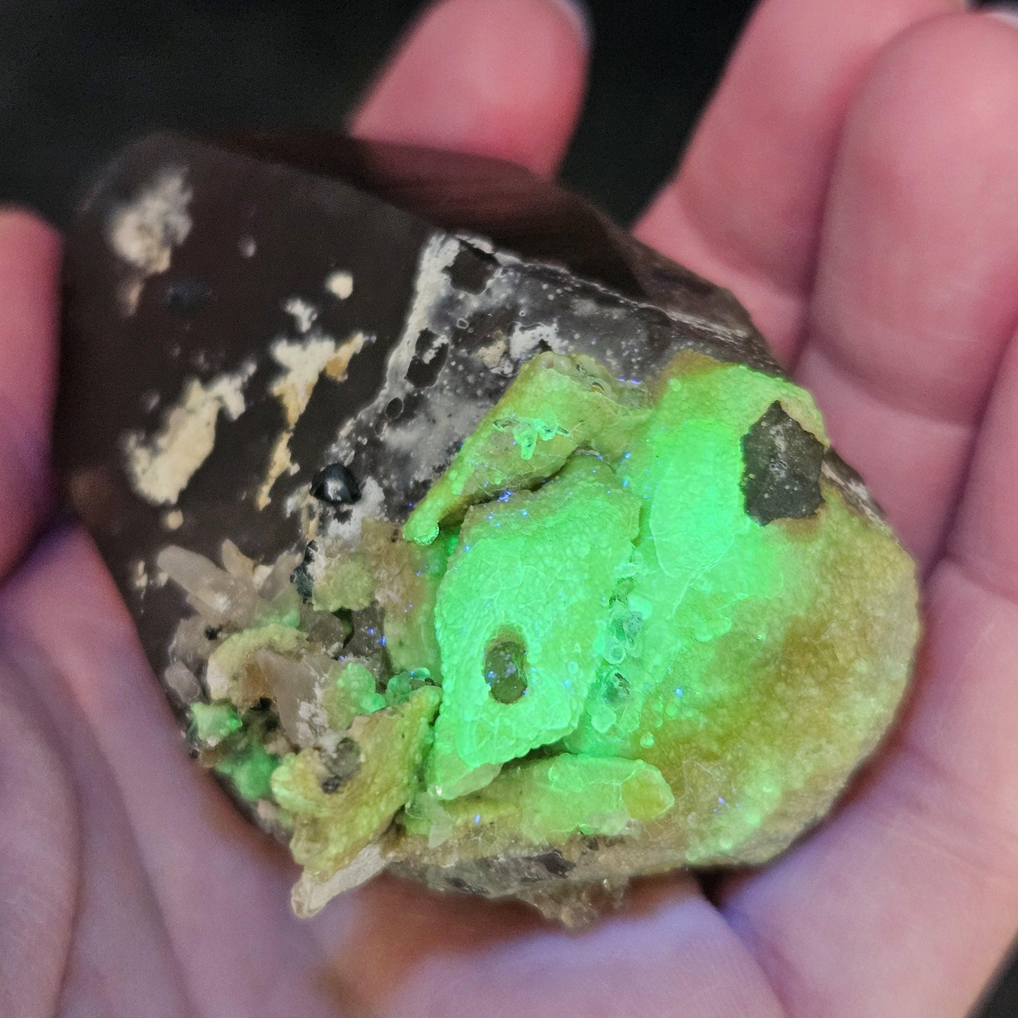 Hyalite Opal on Smoky Quartz Crystal 129.9g, Namibian Crystal Specimen