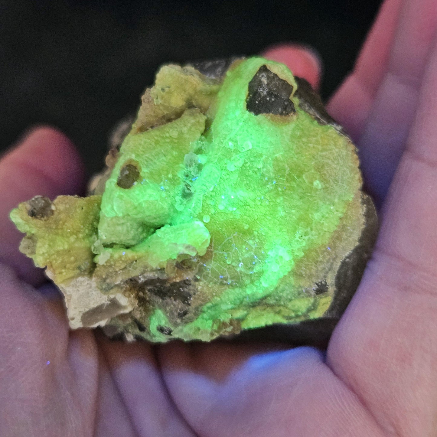 Hyalite Opal on Smoky Quartz Crystal 129.9g, Namibian Crystal Specimen