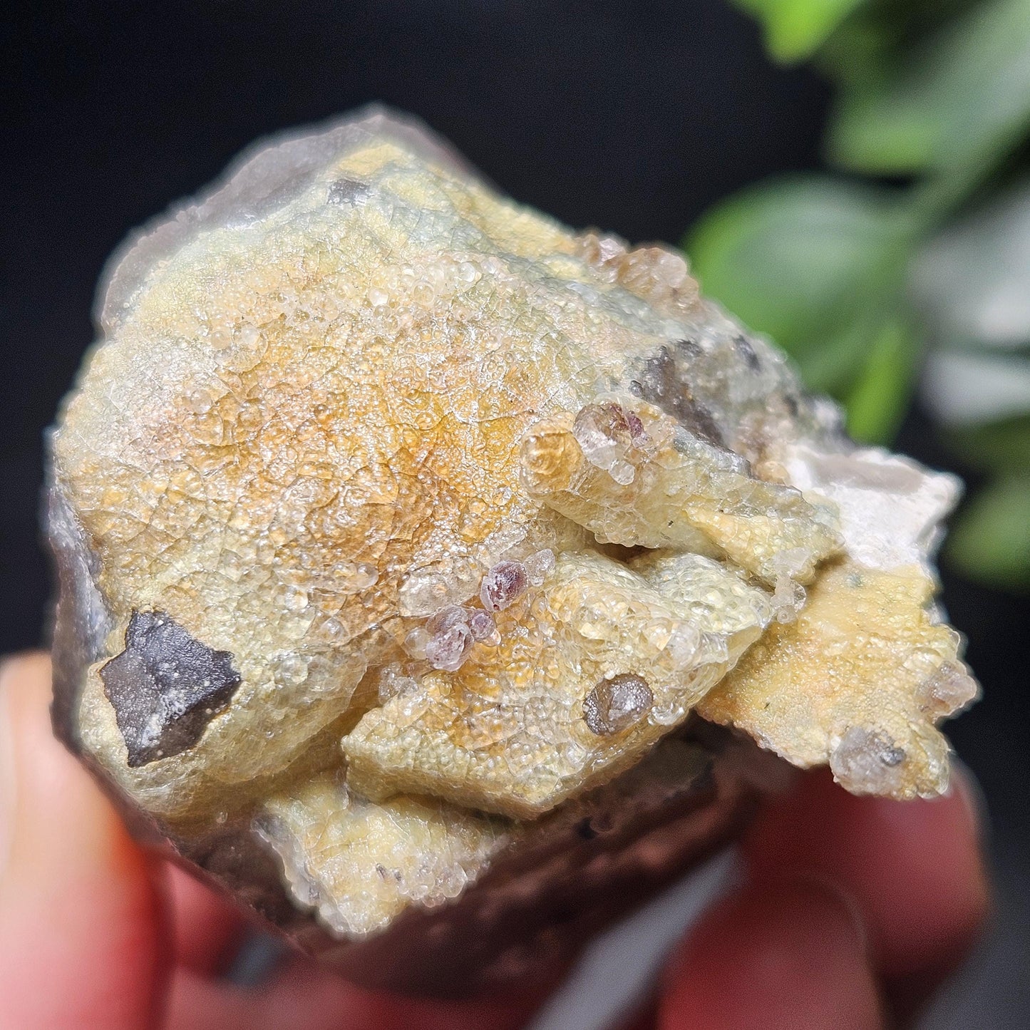 Hyalite Opal on Smoky Quartz Crystal 129.9g, Namibian Crystal Specimen