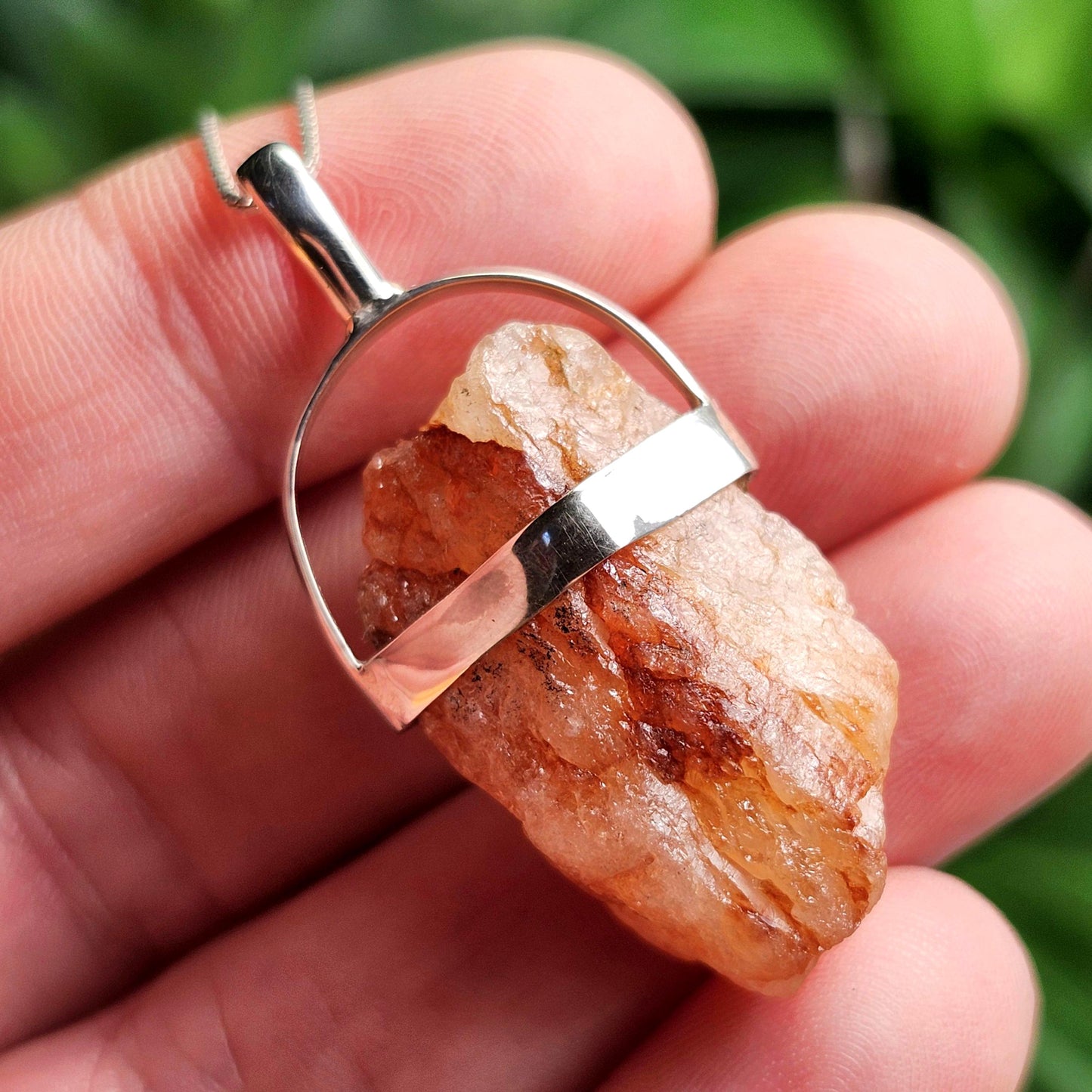 Phenacite Pendant 9.78g, Nigerian Phenakite Crystal Sterling Silver Necklace