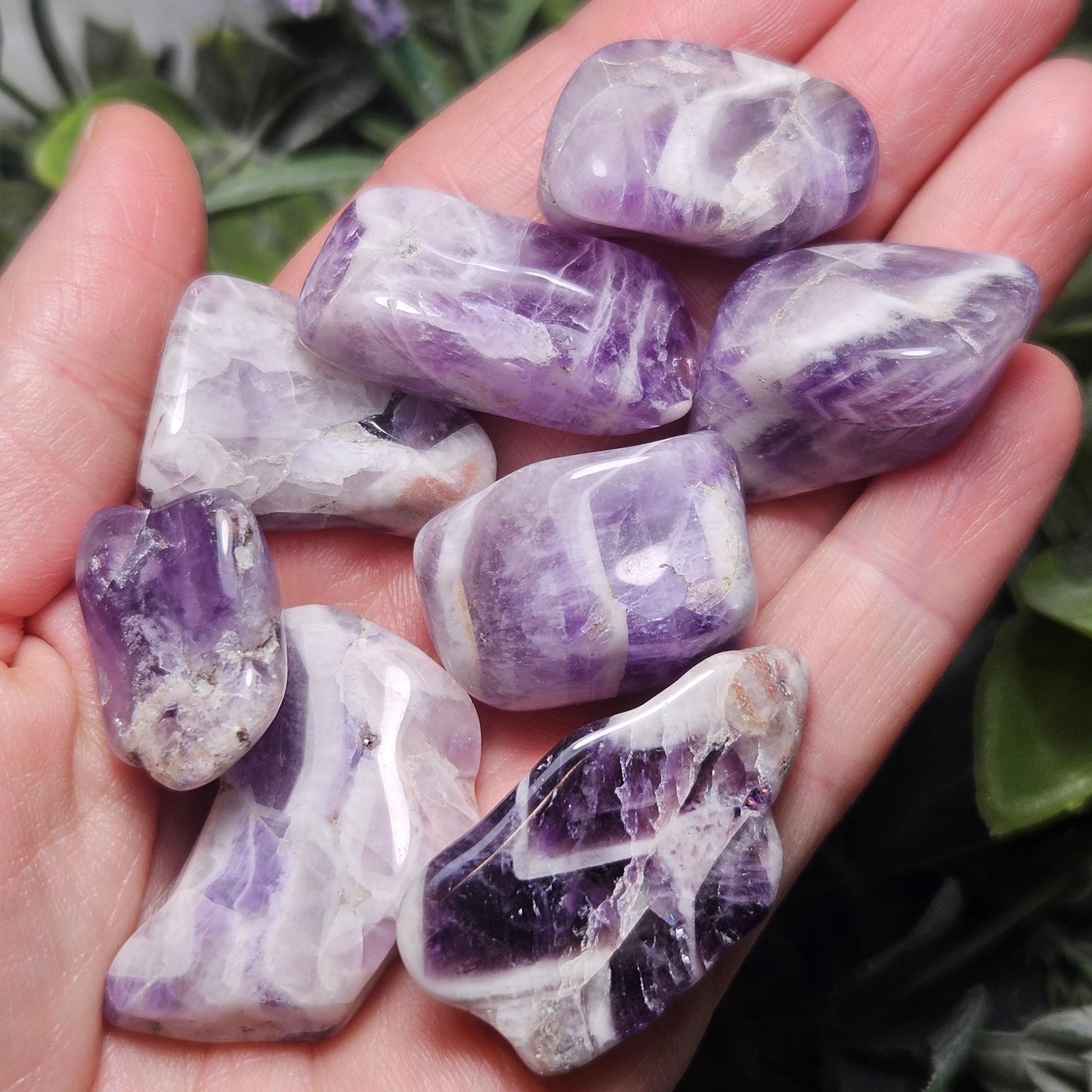 Chevron Amethyst Crystal, Brazilian Polished Amethyst, Choose Your Size
