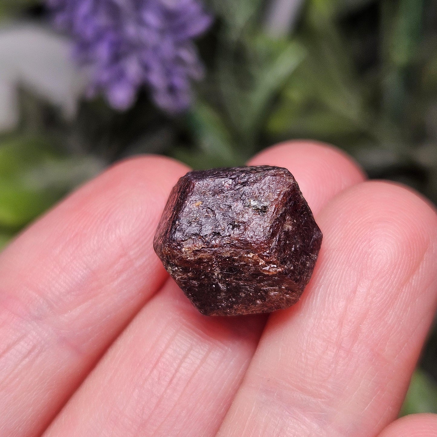 Raw Garnet Dodecahedron Crystal (Choose Your Size)