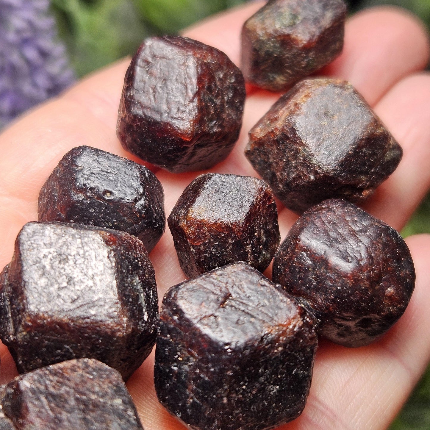 Raw Garnet Dodecahedron Crystal (Choose Your Size)