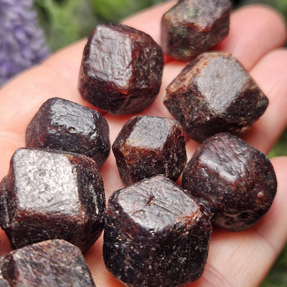 Raw Garnet Dodecahedron Crystal (Choose Your Size)