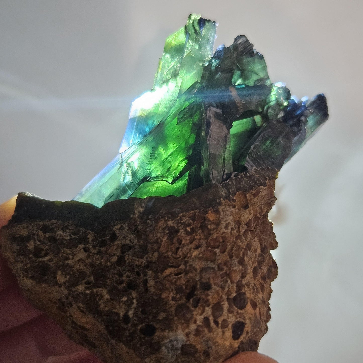 Vivianite Crystal Specimen 94.81g, Terminated Vivianite Crystal, Raw Blue