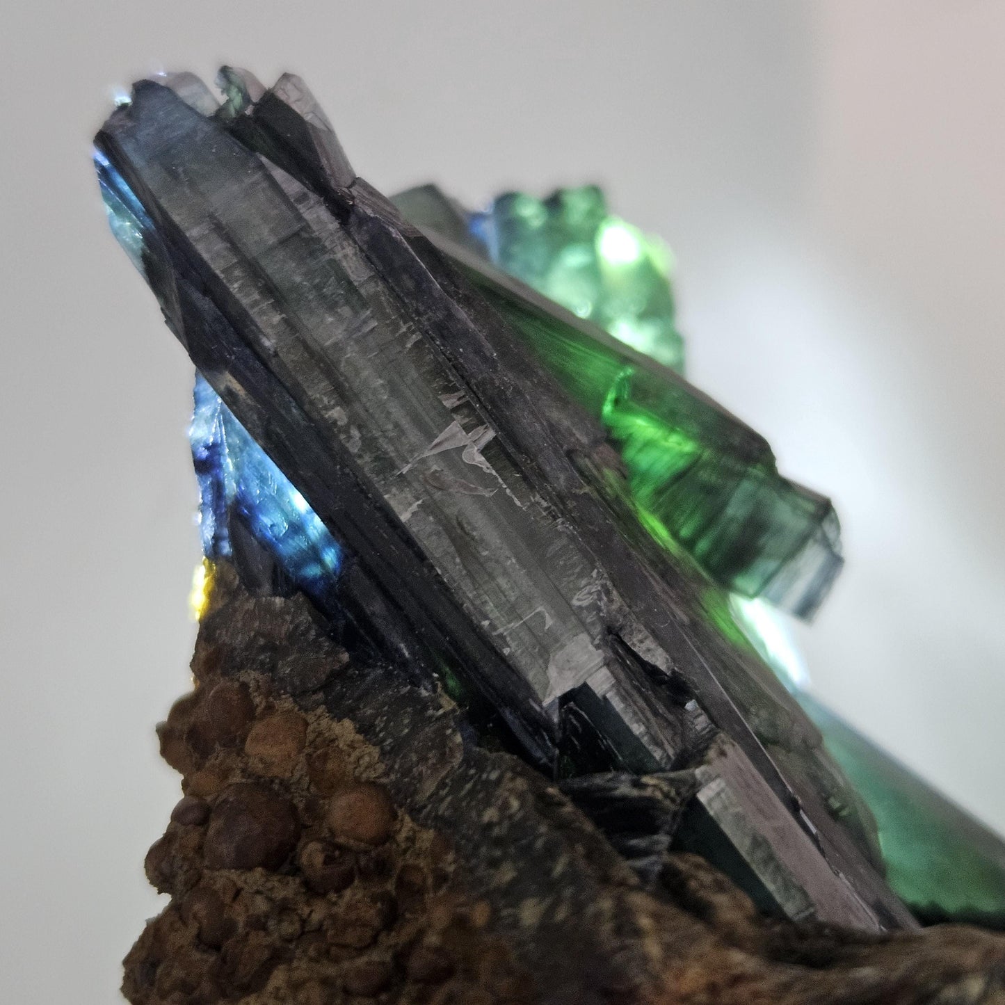 Vivianite Crystal Specimen 94.81g, Terminated Vivianite Crystal, Raw Blue