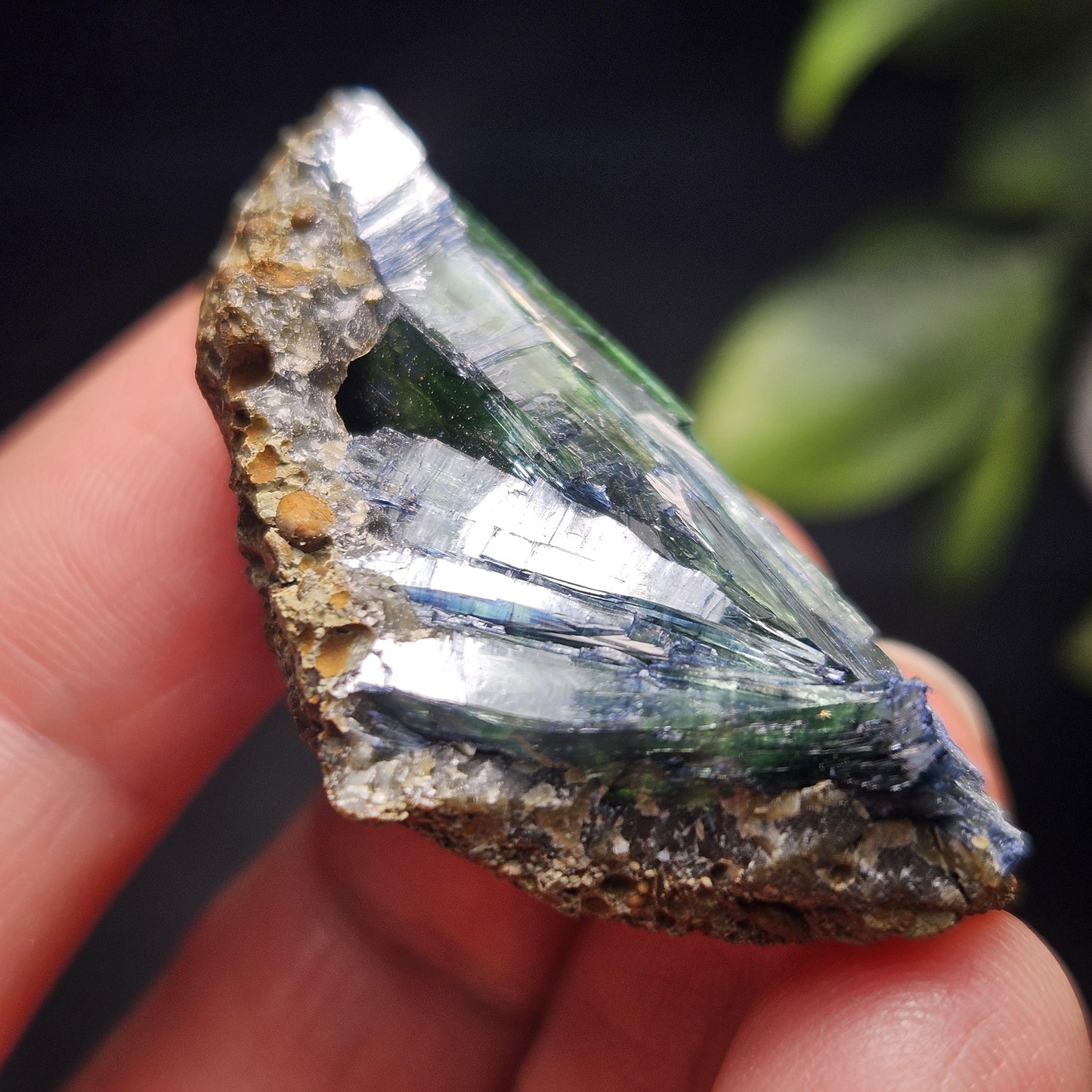 Vivianite Crystal Cluster 12.45g, Vivianite Specimen, Raw Blue