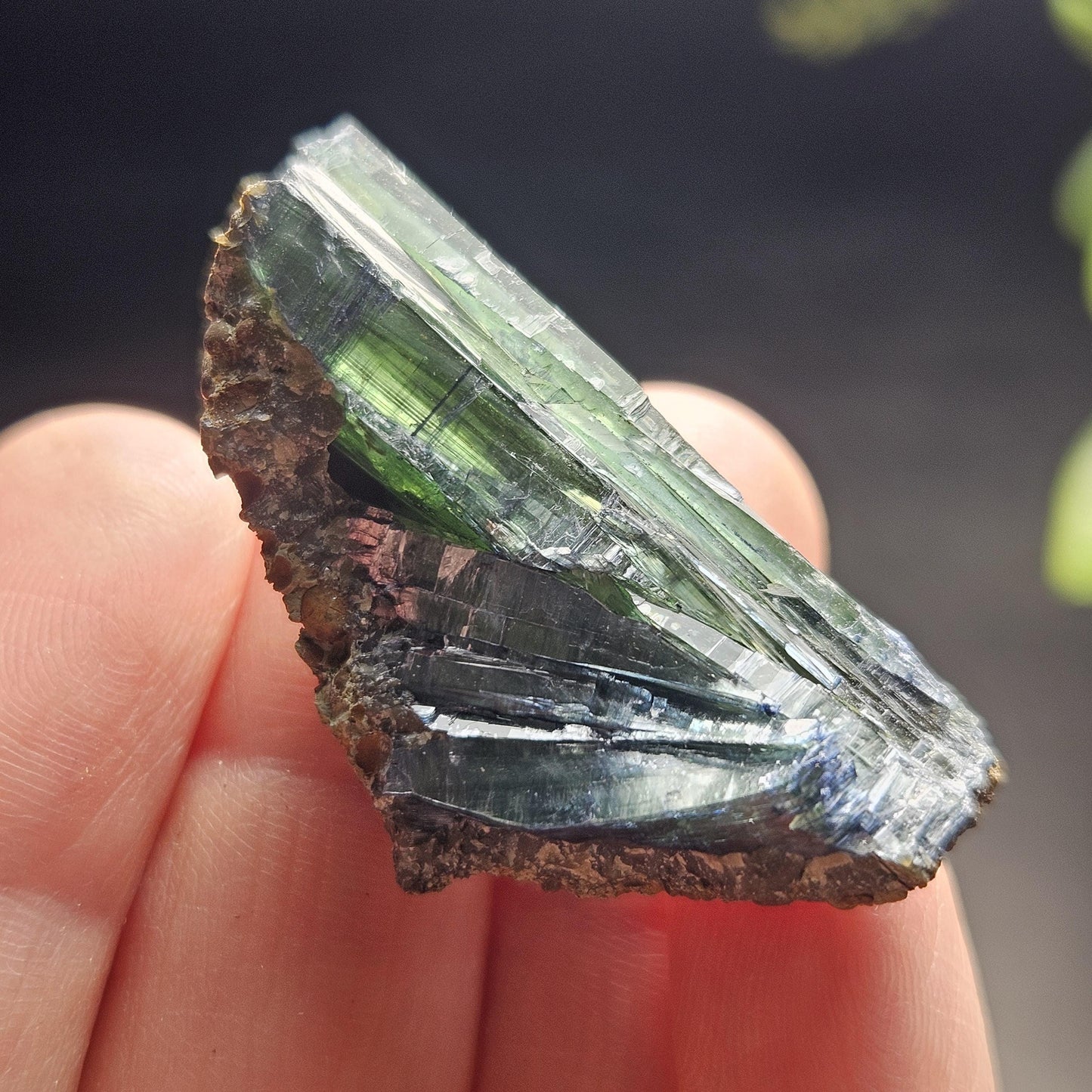 Vivianite Crystal Cluster 12.45g, Vivianite Specimen, Raw Blue