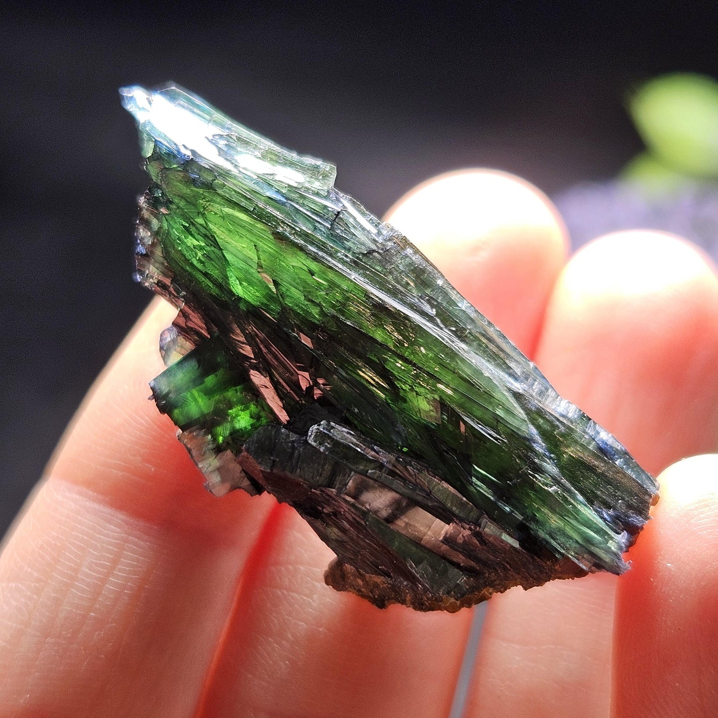 AAA Vivianite Crystal Specimen 13.37g, Terminated Vivianite Crystal, Raw Blue