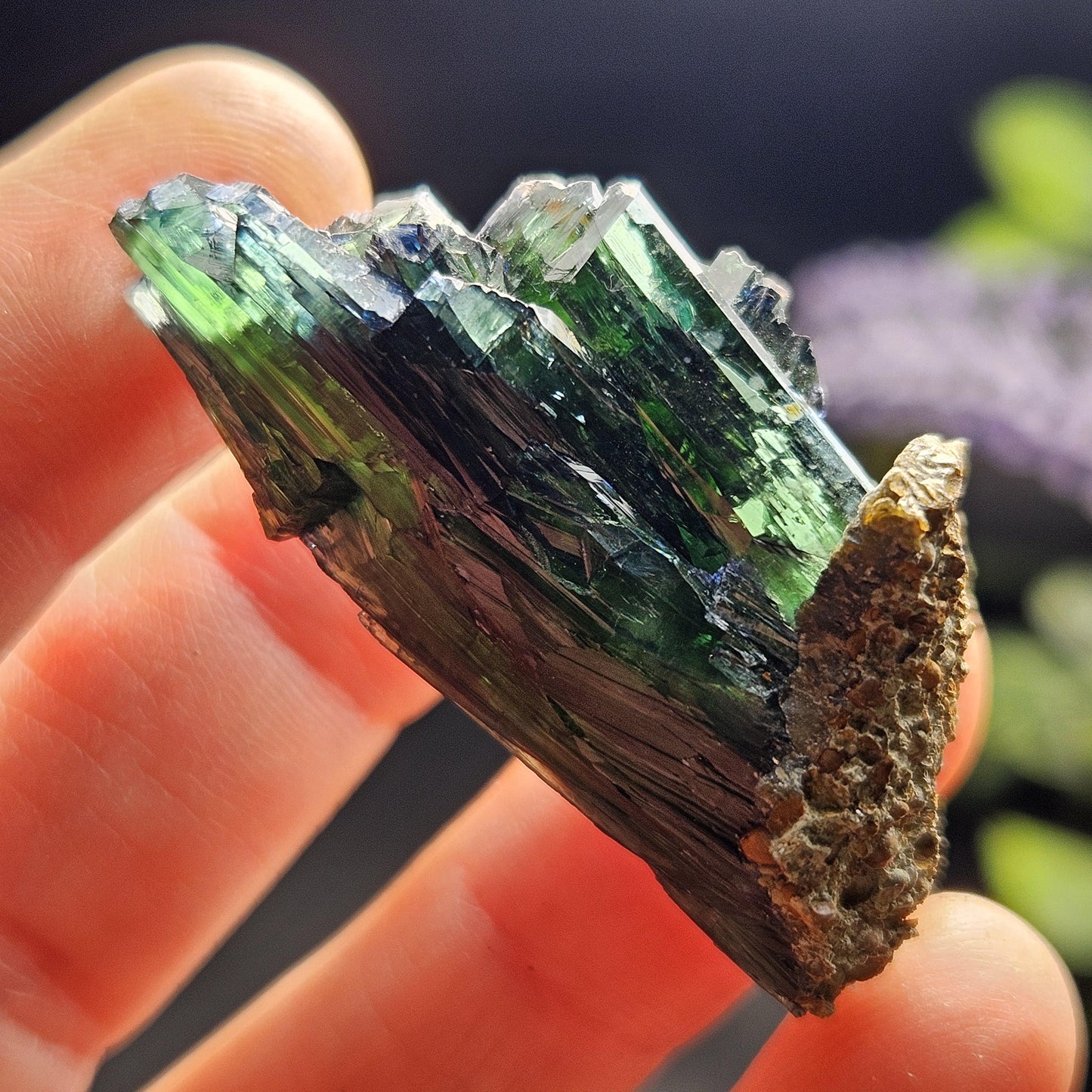 AAA Vivianite Crystal Specimen 13.37g, Terminated Vivianite Crystal, Raw Blue