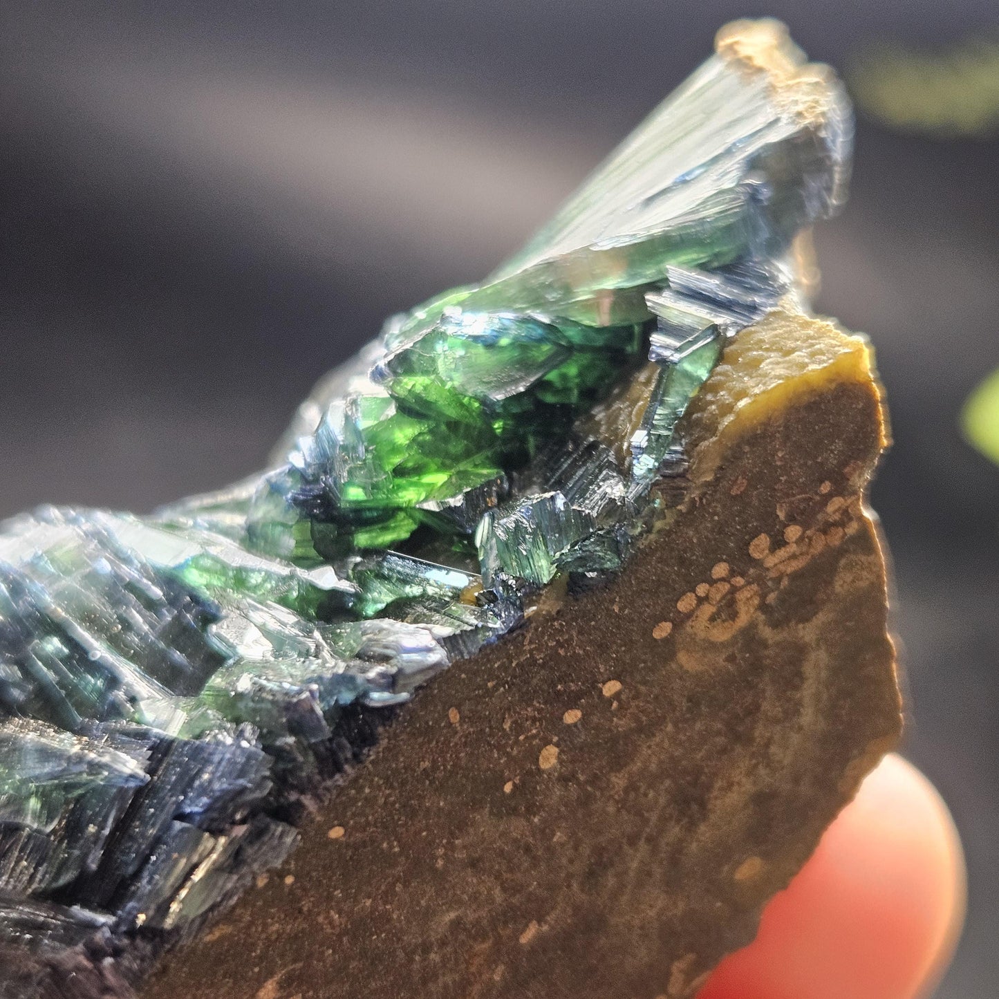 Vivianite Crystal Cluster 126.53g, Vivianite Specimen, Raw Blue