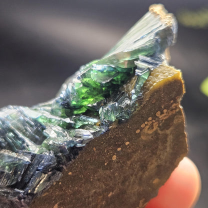 Vivianite Crystal Cluster 126.53g, Vivianite Specimen, Raw Blue