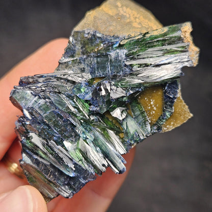 Vivianite Crystal Cluster 126.53g, Vivianite Specimen, Raw Blue