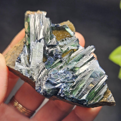 Vivianite Crystal Cluster 126.53g, Vivianite Specimen, Raw Blue