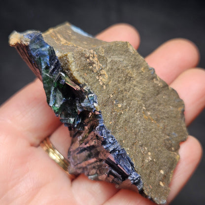 Vivianite Crystal Cluster 126.53g, Vivianite Specimen, Raw Blue