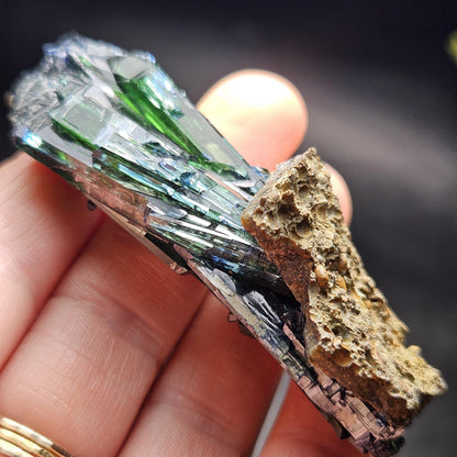 Vivianite Crystal Specimen 39.00g, Terminated Vivianite Crystal, Raw Blue