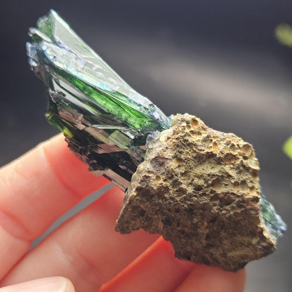 Vivianite Crystal Specimen 39.00g, Terminated Vivianite Crystal, Raw Blue