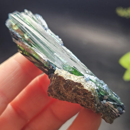 Vivianite Crystal Specimen 39.00g, Terminated Vivianite Crystal, Raw Blue