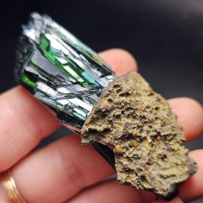 Vivianite Crystal Specimen 39.00g, Terminated Vivianite Crystal, Raw Blue