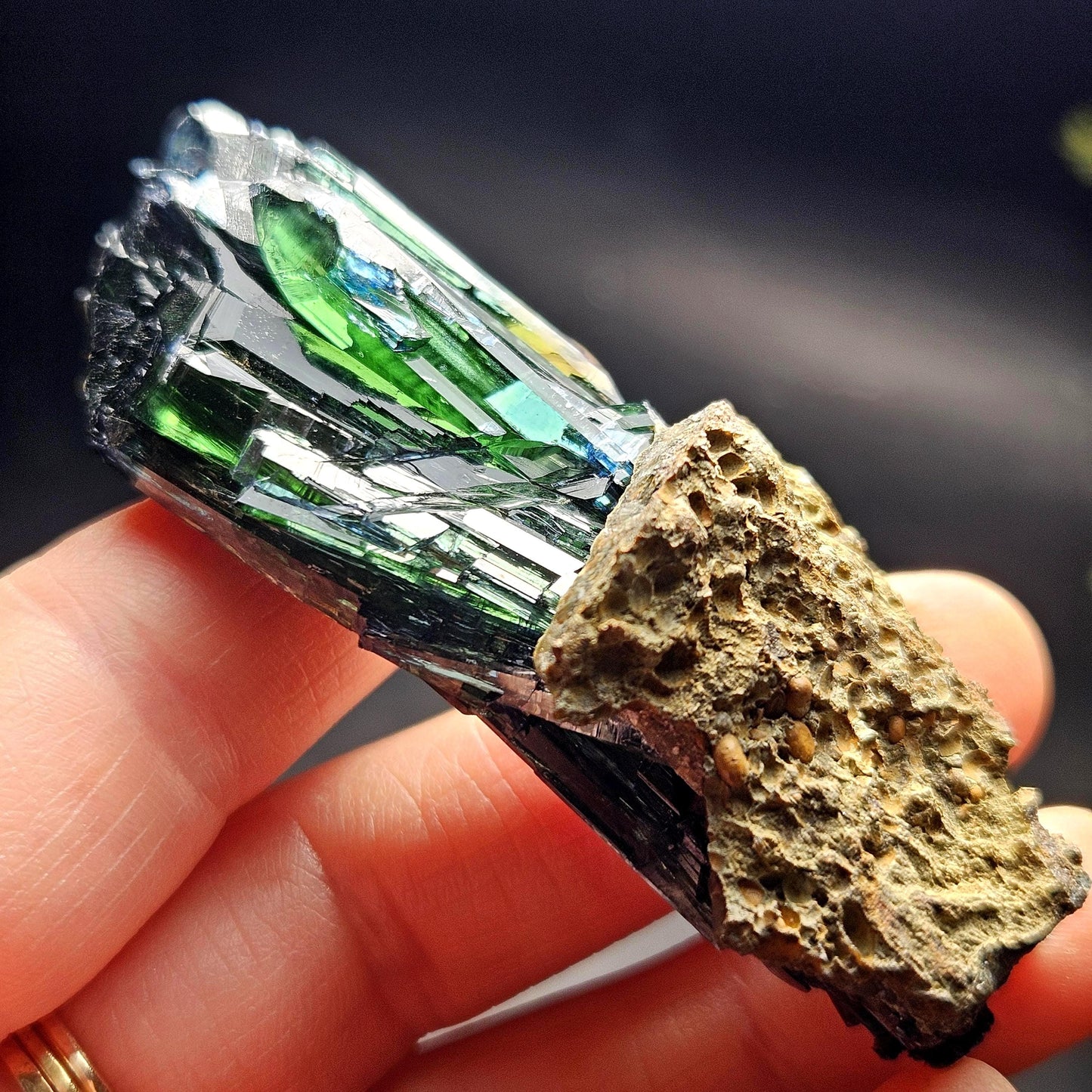 Vivianite Crystal Specimen 39.00g, Terminated Vivianite Crystal, Raw Blue
