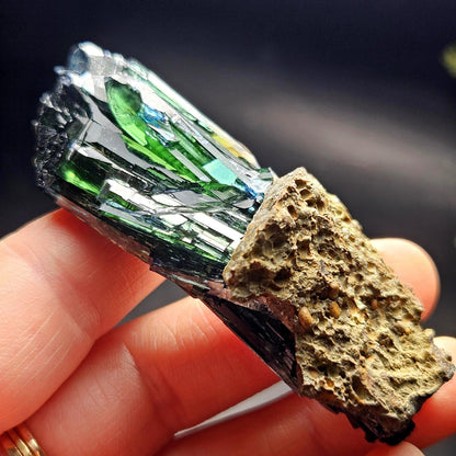 Vivianite Crystal Specimen 39.00g, Terminated Vivianite Crystal, Raw Blue