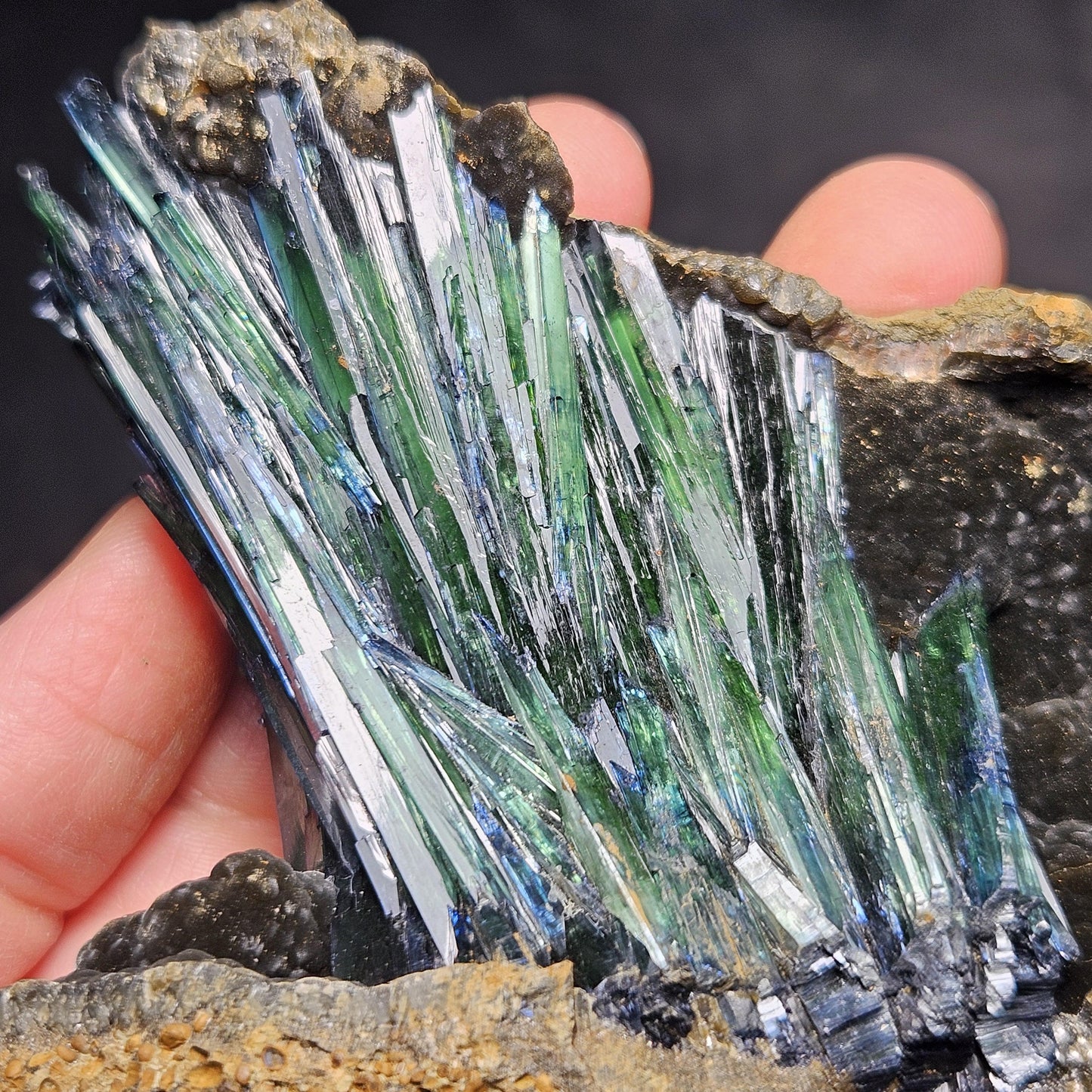 Vivianite Crystal Cluster 254.86g, Vivianite Specimen, Raw Blue