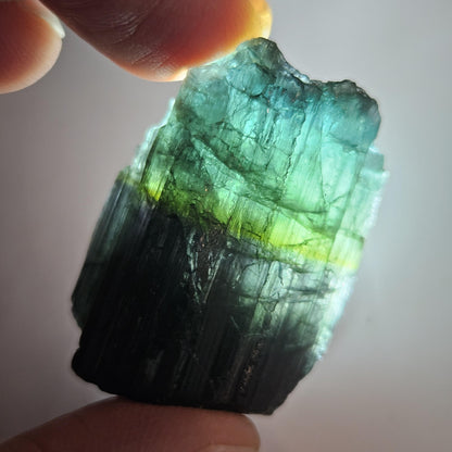 Blue Tourmaline Crystal 14.19g